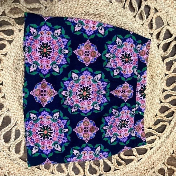 J. Crew Basketweave Mandala Mini Skirt Womens Size 12 Lined Back Zip Pockets - Picture 4 of 5